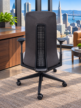Load image into Gallery viewer, Haworth Fern Ergonomic Executive Office Chair – Gray / Black – 5 Year Warranty