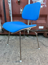 Load image into Gallery viewer, Herman Miller Eames Upholstered Plywood Side Chair (DCM) – Blue / Chrome