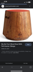 Blu Dot “Turn” wood stool
